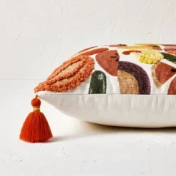 18"x18" Square Cotton Embroidered Harvest Accent Pillow White/Red/Mustard - Opalhouse™ Designed With Jungalow™ 1 18"x18" Square Cotton Embroidered Harvest Accent Pillow White/Red/Mustard - Opalhouse™ Designed With Jungalow™ -Limango Store GUEST 1237e9d8 d749 40a0 af7a 78656eaa022a