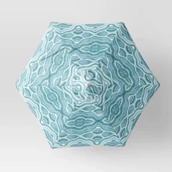 7.5'x7.5' Decorative Trim Scalloped Outdoor Market Umbrella Blue - Opalhouse™ Designed With Jungalow™ -Limango Store GUEST 3480178a 70b9 4096 bef0 b5fe8b7a355b