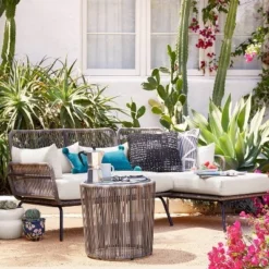 Latigo Patio Sectional Gray/Brown/Linen - Opalhouse™ -Limango Store GUEST 58c62a04 f1e9 49d0 af85 6fa1cf870e49