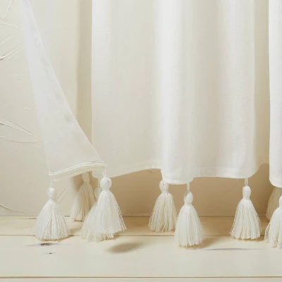 1pc Sheer Banded Geo Macrame Window Curtain Panel White - Opalhouse™ designed with Jungalow™ 1pc Sheer Banded Geo Macrame Window Curtain Panel White - Opalhouse™ Designed With Jungalow™ -Limango Store GUEST 5c19f303 53d2 4e5d 88e8 8971453636ad