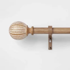 Carved Light Woodtone Ball Curtain Rod Natural - Opalhouse™ -Limango Store GUEST 7e070734 076e 44dc 94e6 de22767e0af4