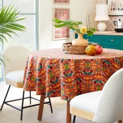 70" Cotton Calling In The Abundance Round Tablecloth With Tassels - Opalhouse™ Designed With Jungalow™