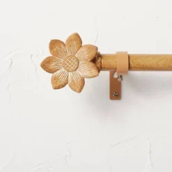 Flower Faux Wood Curtain Rod Natural Wood - Opalhouse™ Designed With Jungalow™ -Limango Store GUEST c5b5a613 8f9b 4e84 9eff 5ca6e3369a7b