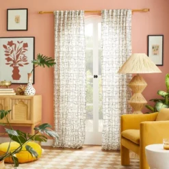 1pc Light Filtering Embroidery Bridges Window Curtain Panel White - Opalhouse™ Designed With Jungalow™ -Limango Store GUEST cc3504b0 8e79 4236 8d8b 7dc946df2b57 1