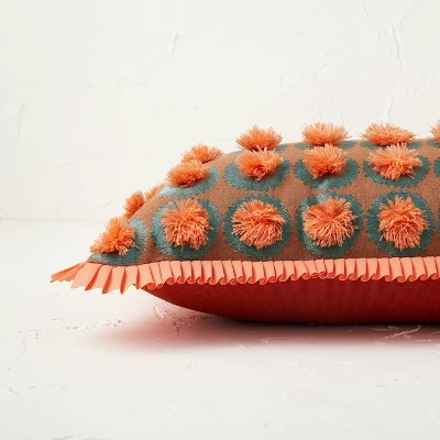 Oblong Jungalow Fringe Pom Decorative Throw Pillow Orange Coral - Opalhouse™ designed with Jungalow™ Oblong Jungalow Fringe Pom Decorative Throw Pillow Orange Coral - Opalhouse™ Designed With Jungalow™ -Limango Store GUEST d0b0a7f7 91cc 409a a206 db114b783e79