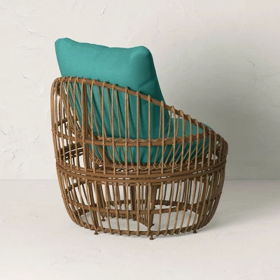 Topanga Club Chair with Ottoman - Blue/Brown - Opalhouse™ designed with Jungalow™ Topanga Club Chair With Ottoman - Blue/Brown - Opalhouse™ Designed With Jungalow™ -Limango Store GUEST db6f5d67 275a 4bfa 9fae 3ff68f41b8d1