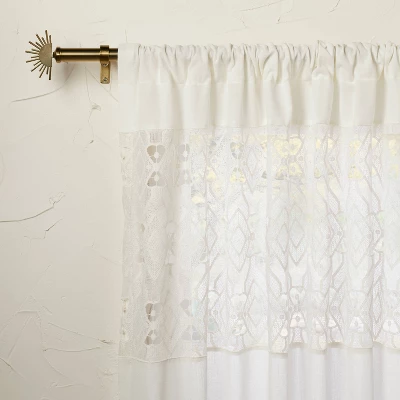 1pc Sheer Banded Geo Macrame Window Curtain Panel White - Opalhouse™ designed with Jungalow™ 1pc Sheer Banded Geo Macrame Window Curtain Panel White - Opalhouse™ Designed With Jungalow™ -Limango Store GUEST e45ca8b5 c8fb 4bcd 9418 e1344d66992c