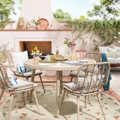 Leona 46" Round Crushed Bamboo Stamped Steel Top Patio Dining Table - Opalhouse™ 2 Leona 46" Round Crushed Bamboo Stamped Steel Top Patio Dining Table - Opalhouse™ -Limango Store GUEST f04b764c a584 4bfe b9ea 6c0ea8ed5c2c